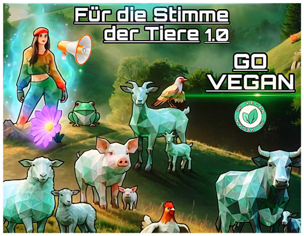 Für die Stimme der Tiere – Go Vegan