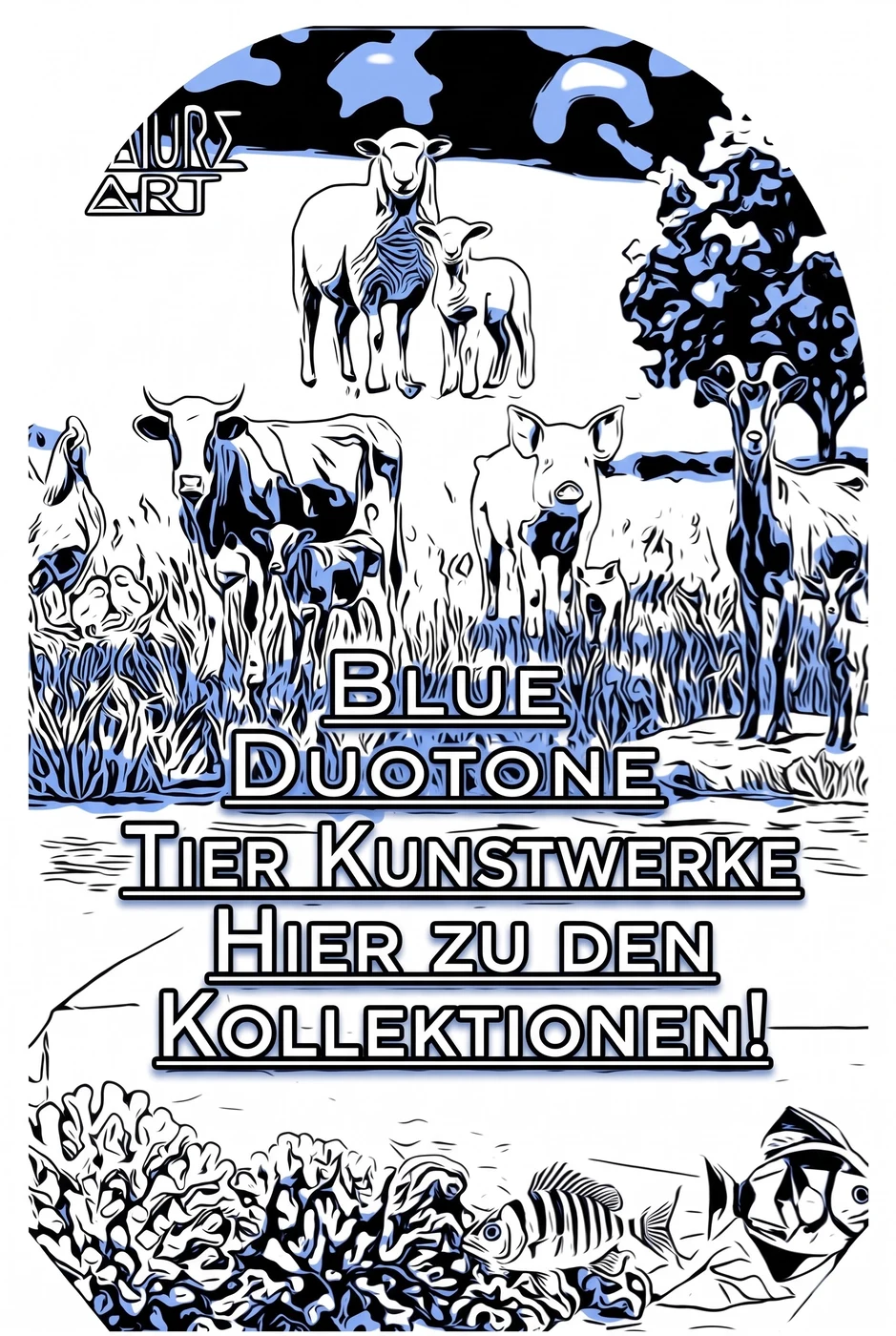 Eingang zur Kollektion: Stimmen für Tiere hinter Gittern – Blue Duotone Mission