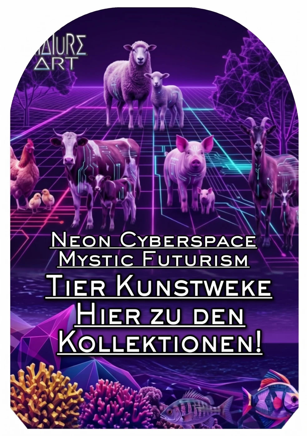 Eingang zur Kollektion: Stimmen der Tiere – Mystic Neon Mission