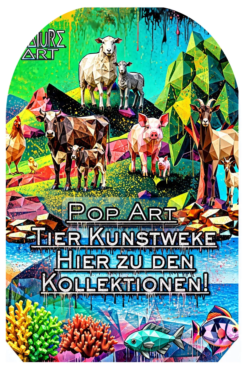 Eingang zur Kollektion: Tierkinder & Bienen – Pop Art Mission